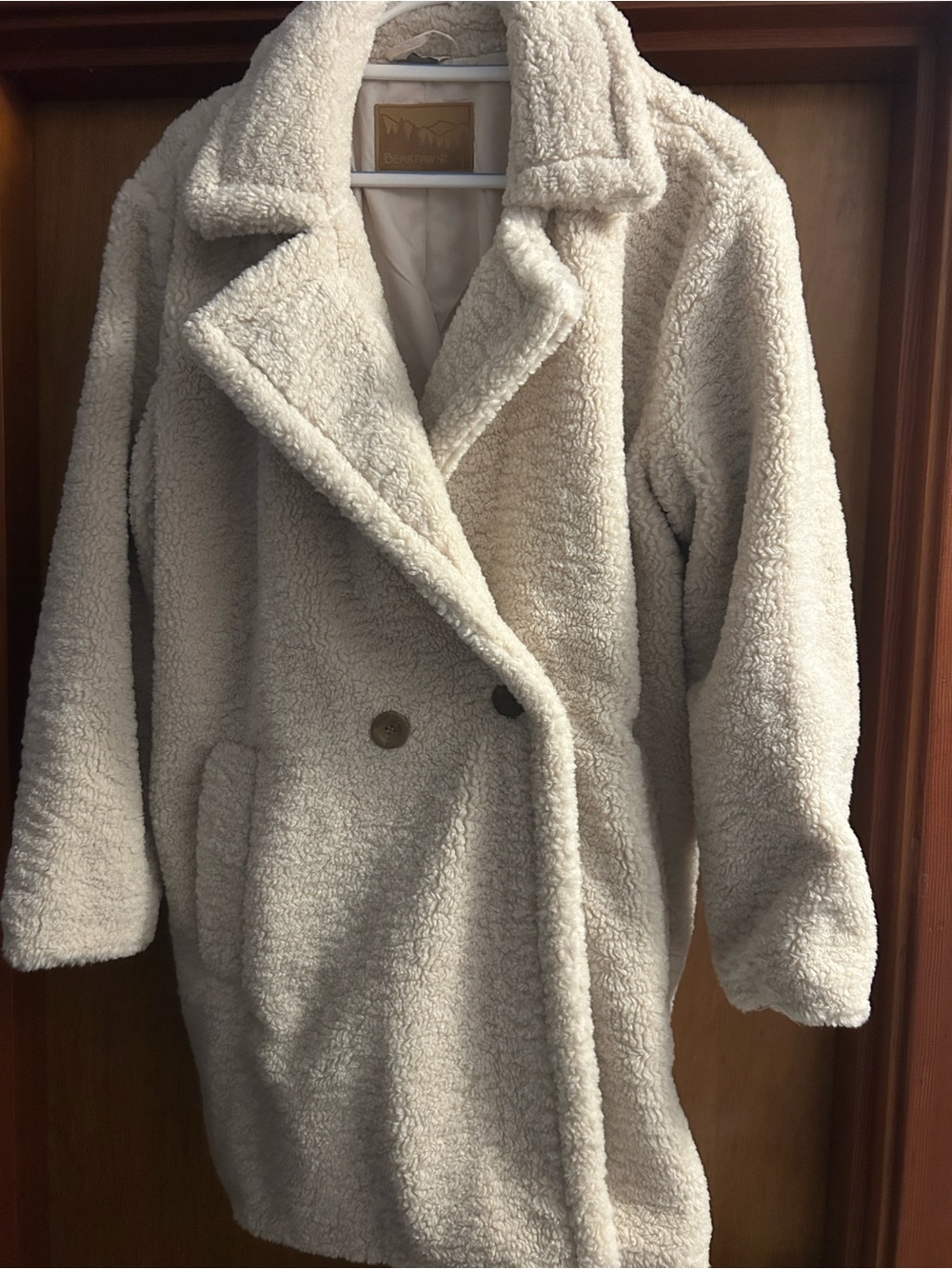 BearPaw Cream Teddy Sherpa Coat
